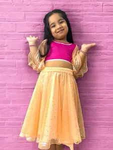 Samsara Couture Girls Embellished Net Ready to Wear Lehenga Choli