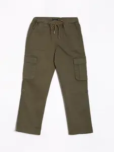 Allen Solly Junior Boys Regular Fit Solid Cargos