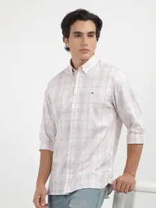 Tommy Hilfiger Men Tartan Checked Spread Collar Casual Shirt