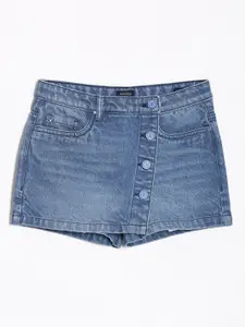 Allen Solly Junior Girls Washed Denim Shorts