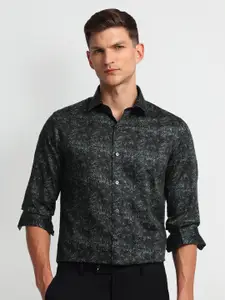 Arrow New York Men Spread Collar Abstract Printed Cotton Slim Fit Formal Shirt