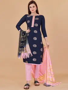 JULEE Ethnic Motifs Embroidered Sequinned Unstitched Dress Material