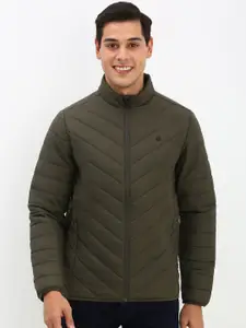Allen Solly Men Solid Mock Collar Quilted Jacket