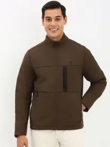 Allen Solly Men Solid Stand Collar Quilted Jacket