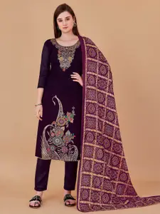 JULEE Embroidered Unstitched Dress Material