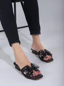 DressBerry Women Embellished Open Toe Flats