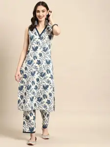 KALINI Women Floral Printed Sleeveless Kurta