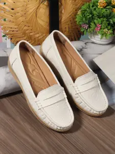 Denill Women Synthetic Leather Wedge Heel Loafers