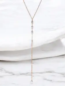 fabula Crystals Studded Lariat Necklace