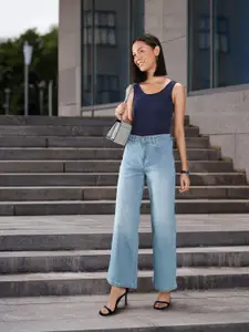 Chemistry Women Wide Leg Light Fade Stretchable Jeans