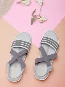 DressBerry Women Colourblocked Open Toe Flats