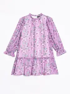 Allen Solly Junior Girls Floral Printed  A-Line Dress