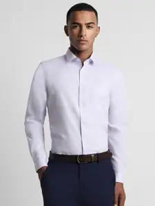 Peter England Men Spread Collar Solid Cotton Slim Fit Formal Shirt