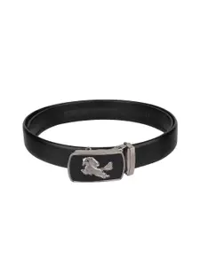 WINSOME DEAL Men Textured Slider Buckle Casual Belt