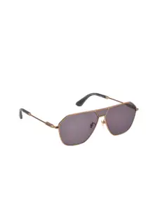 Police Men Aviator Sunglasses UV Protected SPLL89K628FFYSG-Gold-Toned