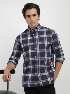 Tommy Hilfiger Men Tartan Checked Spread Collar Casual Shirt