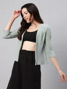 UnaOne Ribbed Pure Cotton Open Front Shrug