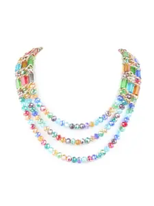 ODETTE Gold Plated Artificial Beads Necklace