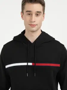 Tommy Hilfiger Men Solid Hooded Cotton Sweatshirt