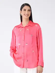 SALT ATTIRE Women Spread Collar Floral Casual Shirt