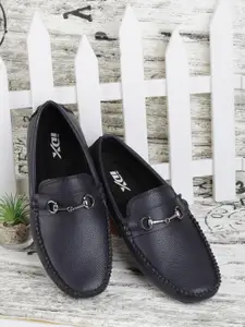 ID Men Round Toe Slip On Driving Shoes With Buckles