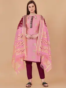 JULEE Ethnic Motifs Embroidered Sequinned Unstitched Dress Material