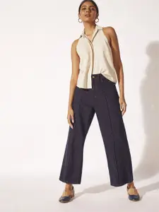 The Label Life Women Solid Spread Collar Casual Shirt