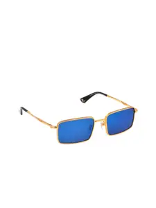 Police Men Rectangle Sunglasses with UV Protected Lens SPLL85K54249BSG-Gold-Toned