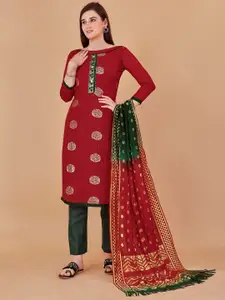 JULEE Floral Embroidered Sequinned Unstitched Dress Material