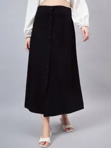 Style Quotient Pure Cotton A-Line Maxi Denim Skirt