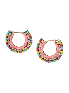 Accessorize Beaded Circular Hoop Earrings