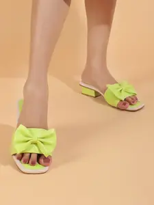 DressBerry Women Block Sandals With Bows