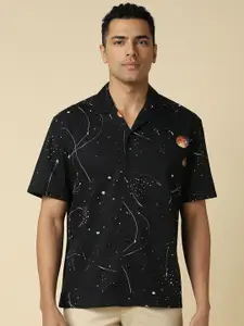 Allen Solly Men Cuban Collar Abstract Printed Cotton Casual Shirt
