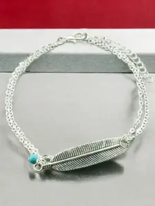 fabula Leaf Shape Layered Single Anklet