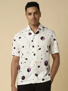 Allen Solly Men Spread Collar Abstract Printed Cotton Casual Shirt
