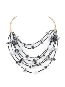ODETTE Gold Plated Artificial Beads Layered Necklace
