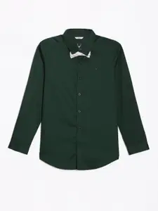 Allen Solly Junior Boys Spread Collar Solid Cotton Slim Fit Casual Shirt
