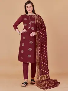 JULEE Zari Embroidered Unstitched Dress Material