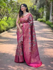 DEVATITHI Paisley Printed Zari  Saree