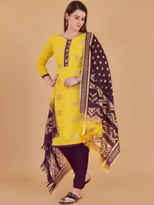 JULEE Ethnic Motifs Woven Design Zari Unstitched Dress Material