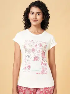 Dreamz by Pantaloons Printed Short Sleeves Cotton Lounge T-shirt