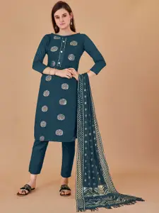 JULEE  Ethnic Motifs Embroidered Sequinned Unstitched Dress Material