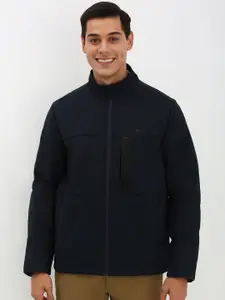 Allen Solly Men Solid Stand Collar Quilted Jacket