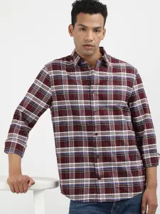 Tommy Hilfiger Men Tartan Checked Spread Collar Casual Shirt