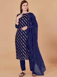 JULEE Leheriya Embroidered Unstitched Dress Material