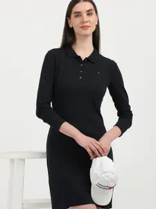 Tommy Hilfiger Shirt Collar Solid Dress