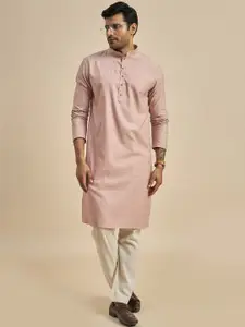 Anouk Geometric Woven Design Mandarin Collar Straight Kurta