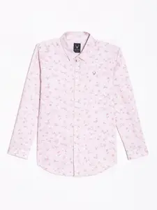 Allen Solly Junior Boys Spread Collar Floral Printed Cotton Slim Fit Casual Shirt