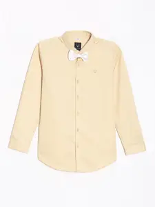 Allen Solly Junior Boys Spread Collar Solid Cotton Slim Fit Casual Shirt