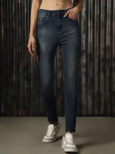 High Star Women Comfort Skinny Fit High-Rise Heavy Fade Stretchable Jeans